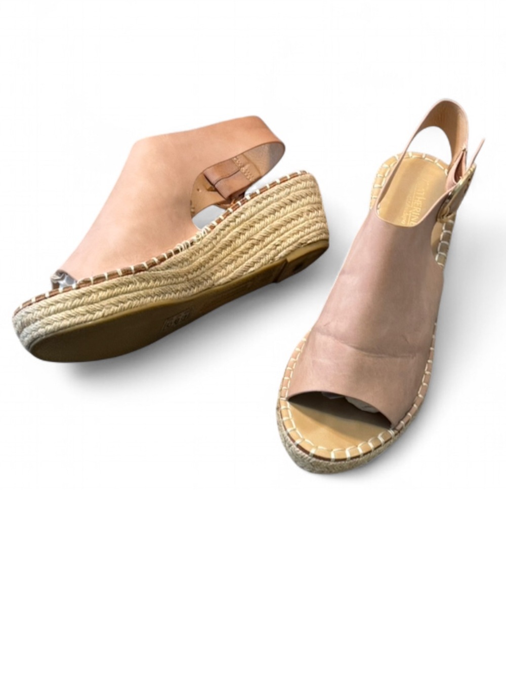 Catherine Malandrino‎ Nude Cirkly Espadrille Wedge Sandals, Women's Size 9